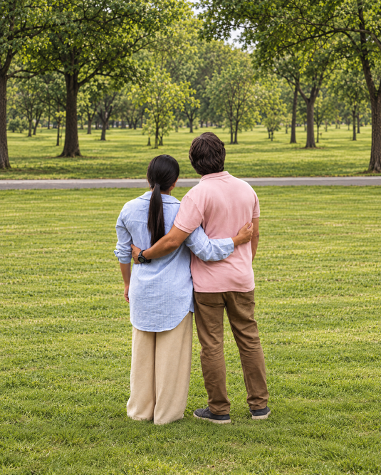 Pareja en el Camposanto Parque de la Paz